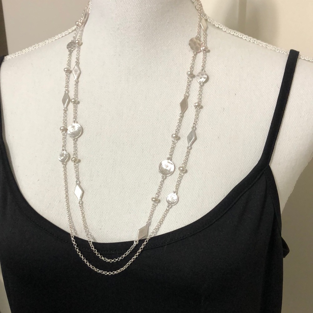 NWT Silver Tone 27” Long Necklace! - Picture 1 of 4